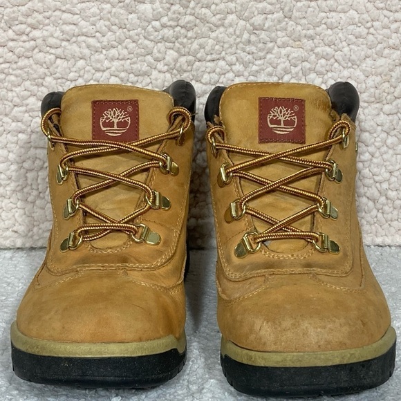 TIMBERLAND Youth 15990 Wheat Nubuck Field Mid Tie Euro Hiker Boots - Sz US 6 - Picture 3 of 12